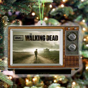 The Walking Dead Show TV Set Retro Christmas Tree Holiday Ornament NEW